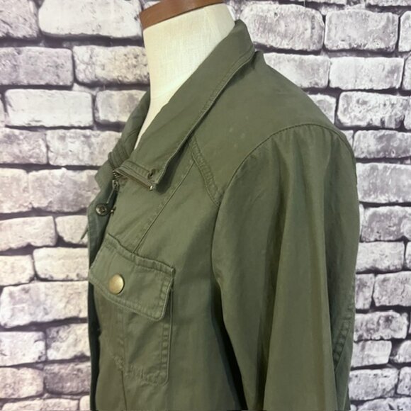 Westbound Green Zip Up Long Sleeve Jacket Size PL - Picture 4 of 8